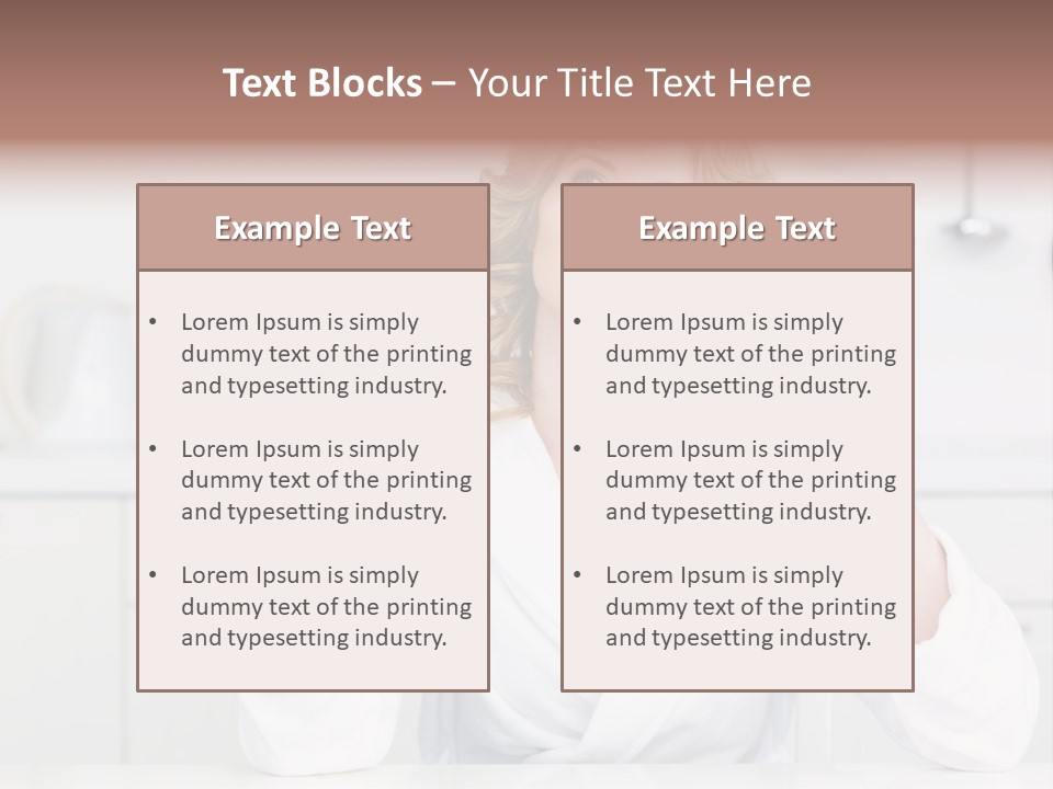 A Woman Is Holding A Cupcake And An Apple PowerPoint Template