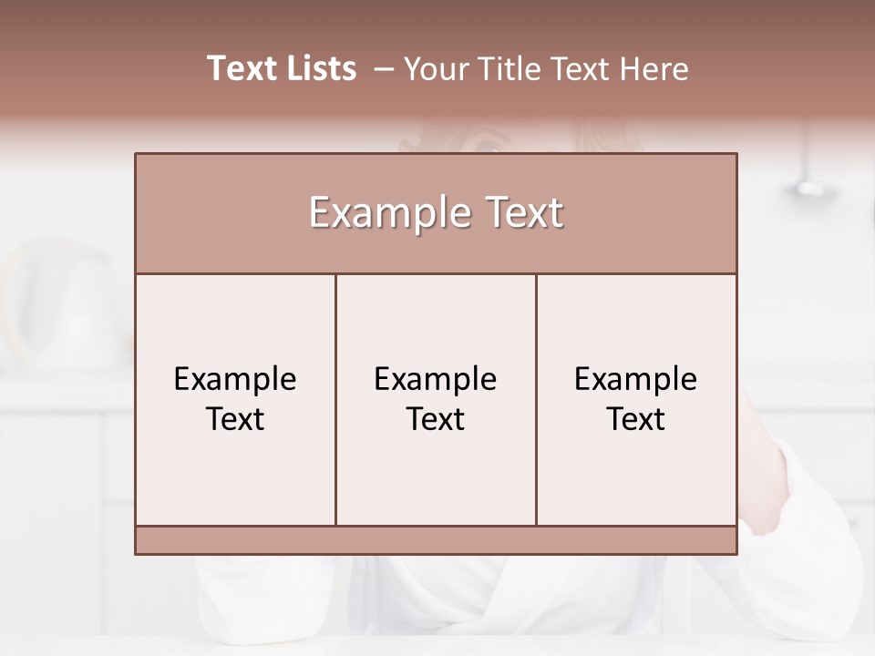 A Woman Is Holding A Cupcake And An Apple PowerPoint Template