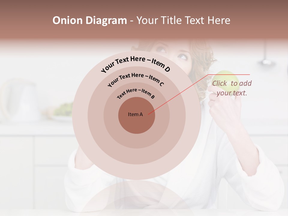 A Woman Is Holding A Cupcake And An Apple PowerPoint Template