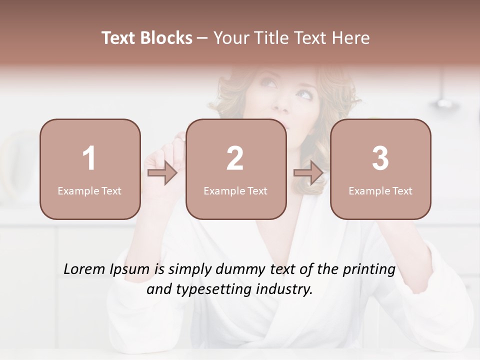 A Woman Is Holding A Cupcake And An Apple PowerPoint Template