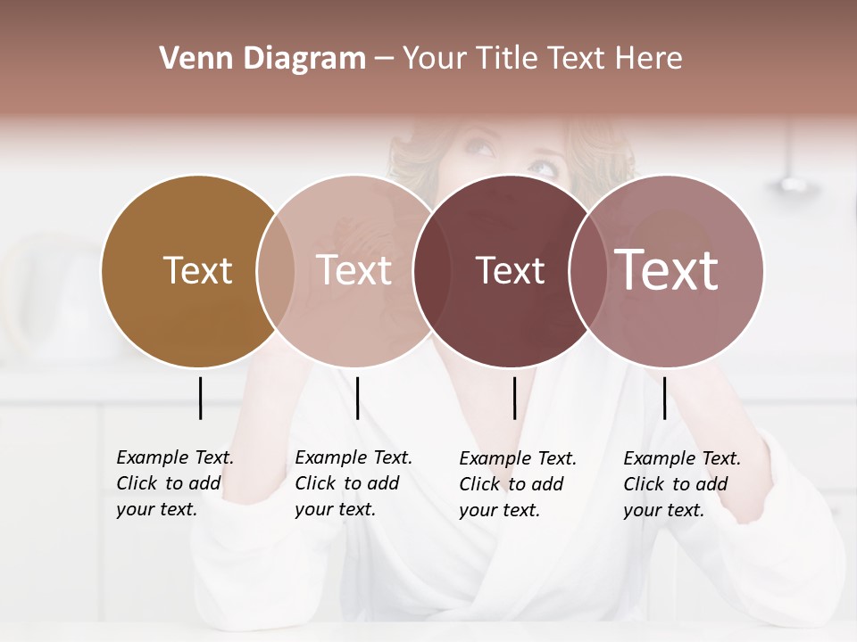 A Woman Is Holding A Cupcake And An Apple PowerPoint Template