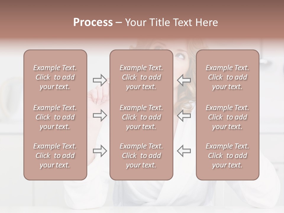 A Woman Is Holding A Cupcake And An Apple PowerPoint Template