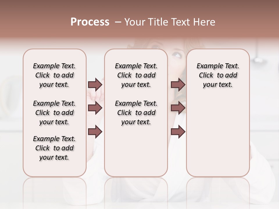 A Woman Is Holding A Cupcake And An Apple PowerPoint Template