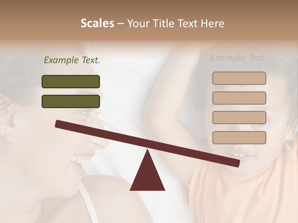 A Woman And A Child Laying In Bed Together PowerPoint Template