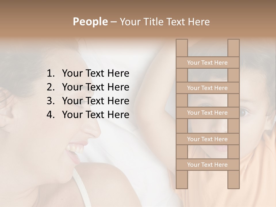 A Woman And A Child Laying In Bed Together PowerPoint Template