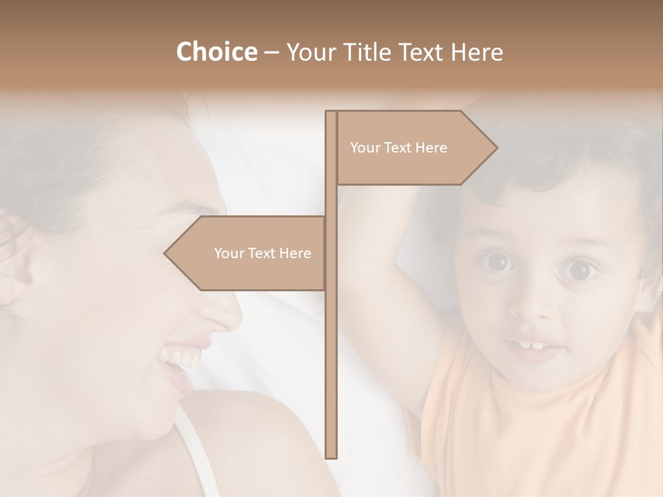 A Woman And A Child Laying In Bed Together PowerPoint Template