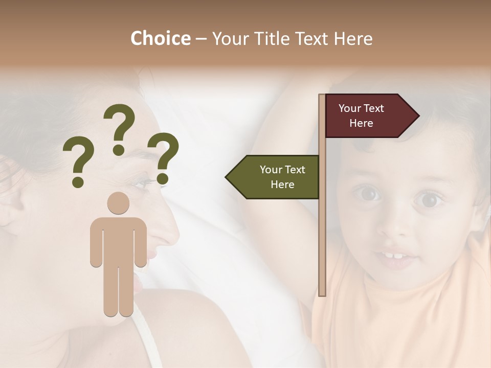 A Woman And A Child Laying In Bed Together PowerPoint Template