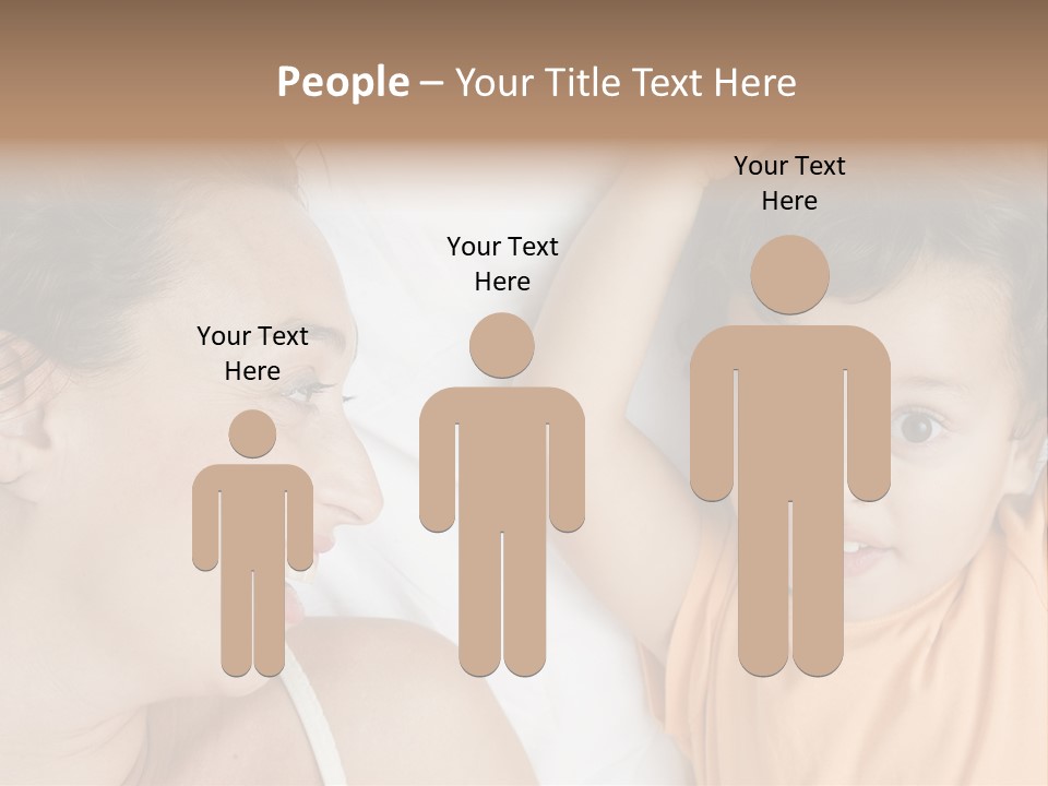 A Woman And A Child Laying In Bed Together PowerPoint Template