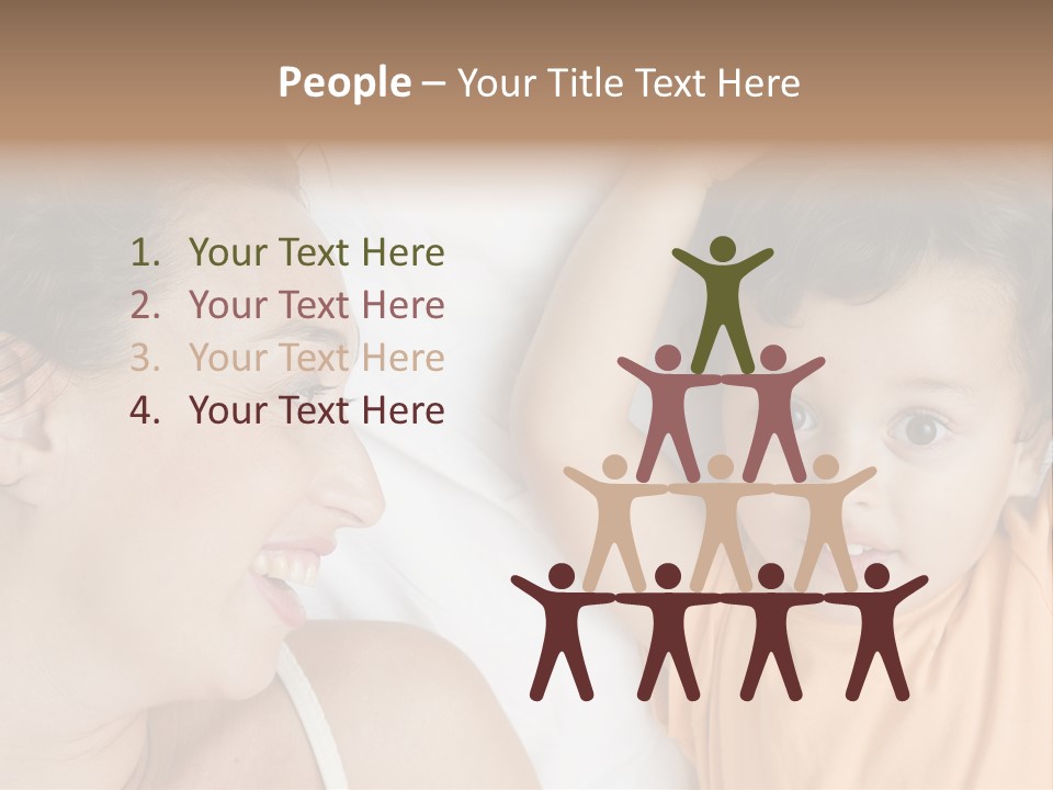 A Woman And A Child Laying In Bed Together PowerPoint Template