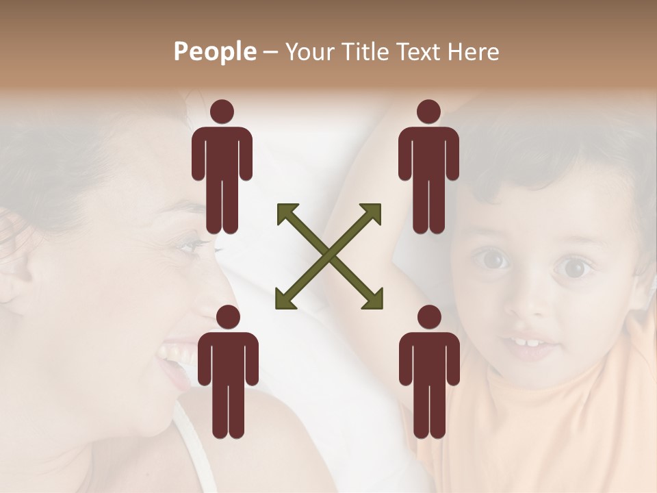 A Woman And A Child Laying In Bed Together PowerPoint Template