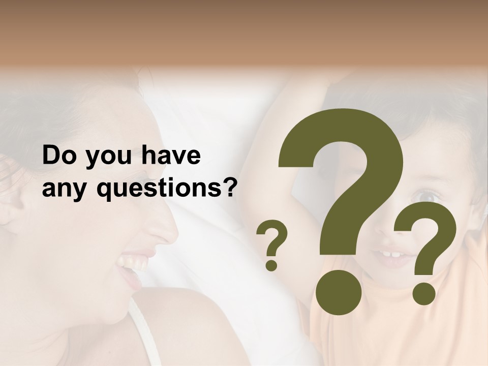 A Woman And A Child Laying In Bed Together PowerPoint Template