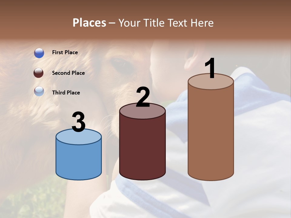 Caucasian Eye Fur PowerPoint Template