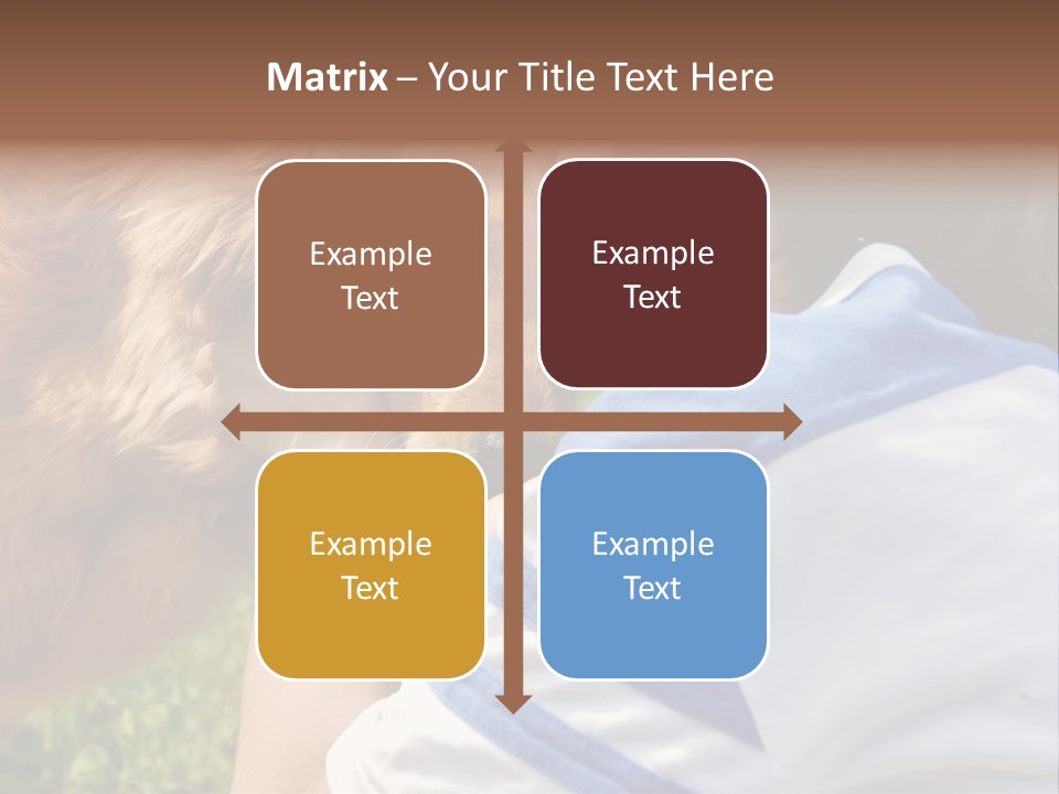 Caucasian Eye Fur PowerPoint Template