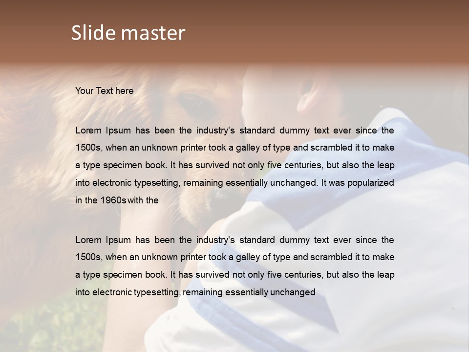 Caucasian Eye Fur PowerPoint Template