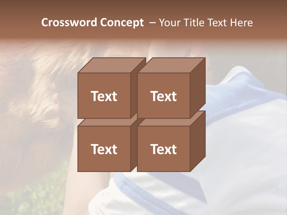 Caucasian Eye Fur PowerPoint Template