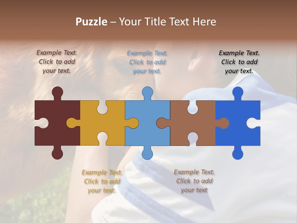 Caucasian Eye Fur PowerPoint Template