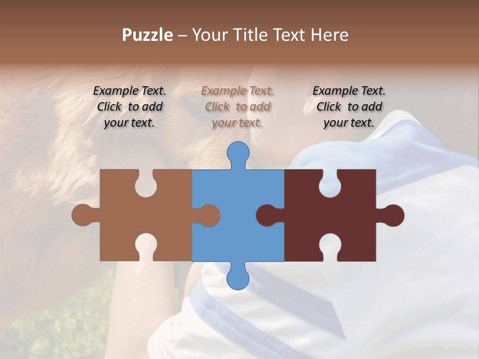 Caucasian Eye Fur PowerPoint Template