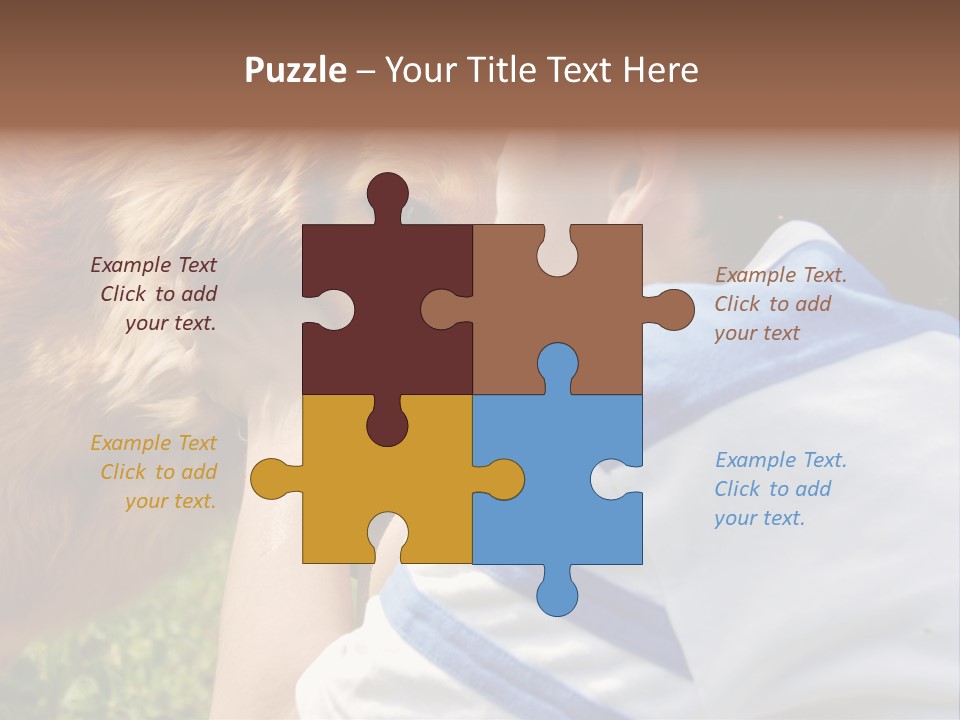 Caucasian Eye Fur PowerPoint Template