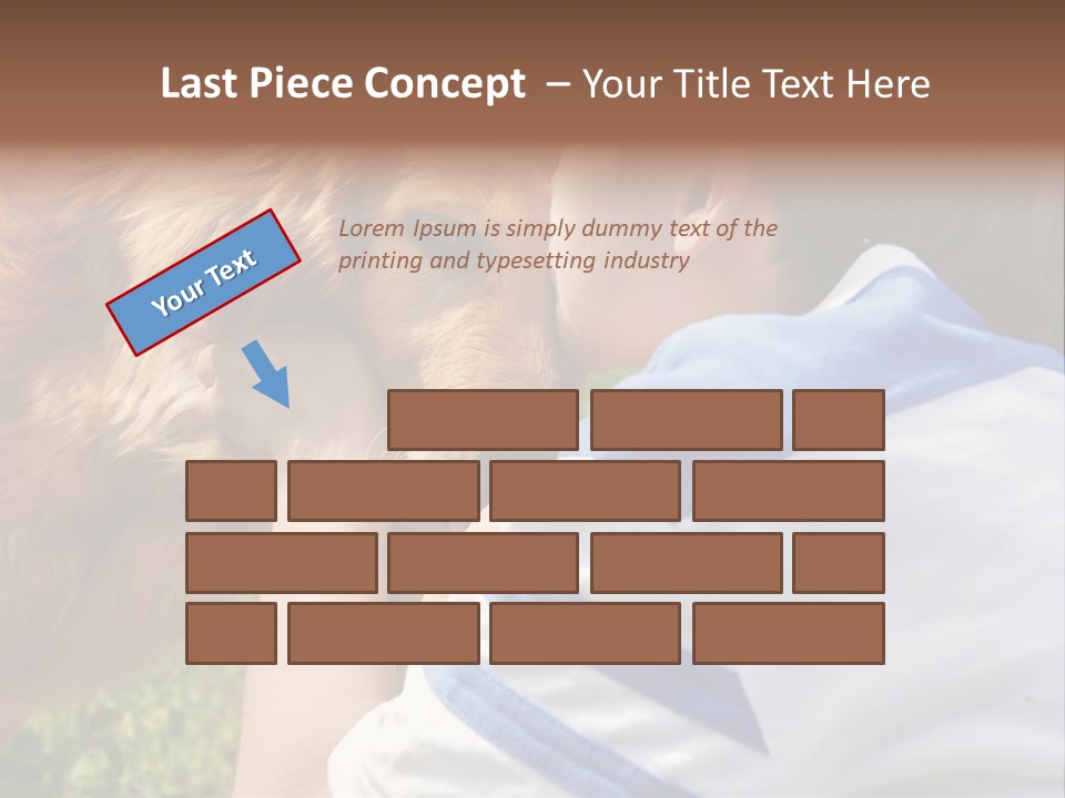 Caucasian Eye Fur PowerPoint Template