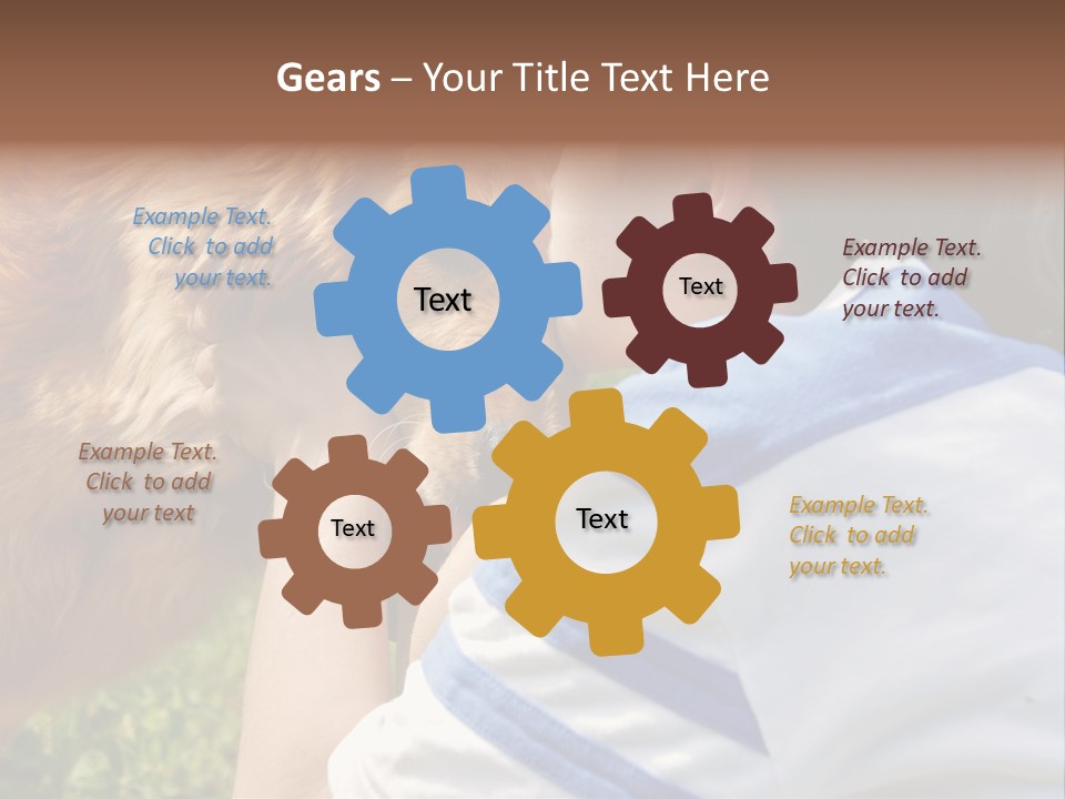 Caucasian Eye Fur PowerPoint Template