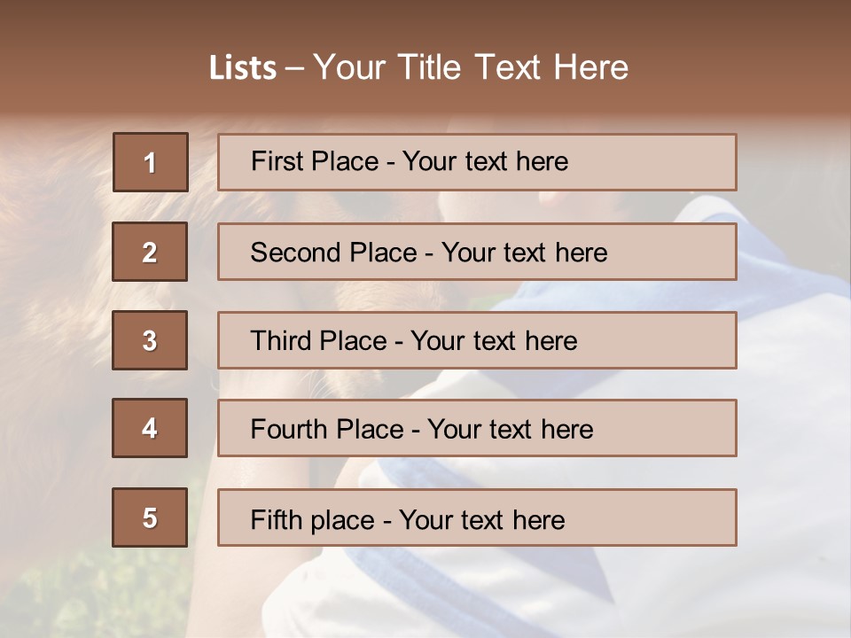 Caucasian Eye Fur PowerPoint Template