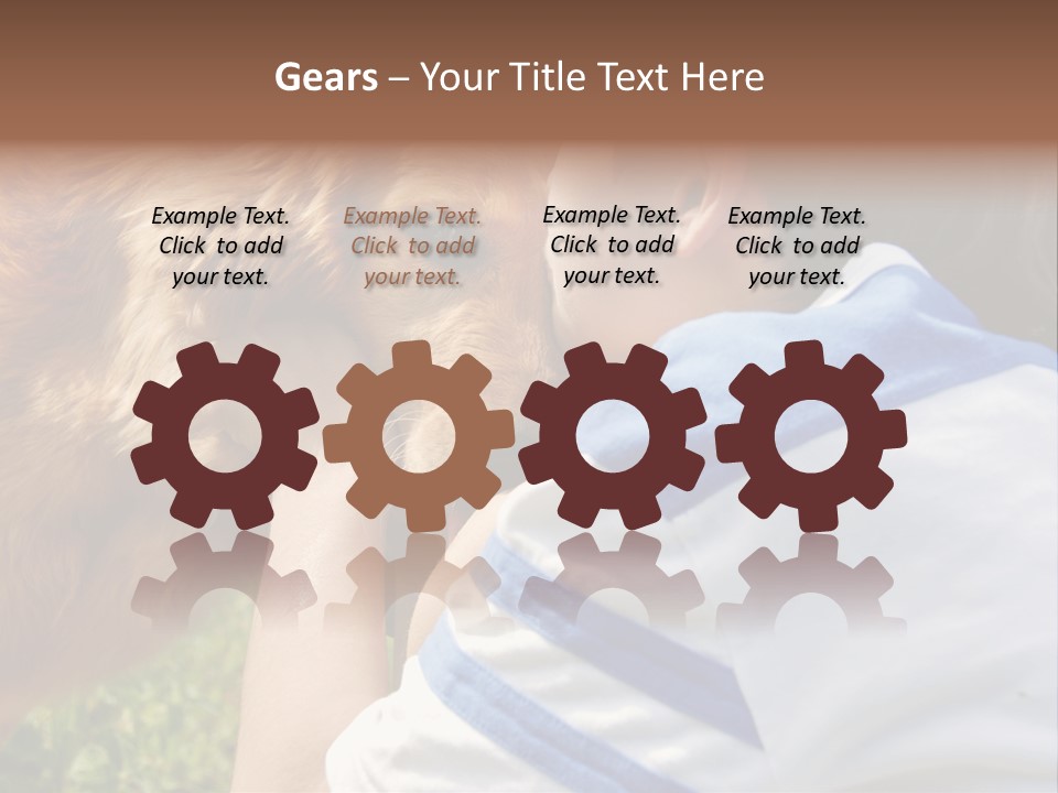 Caucasian Eye Fur PowerPoint Template