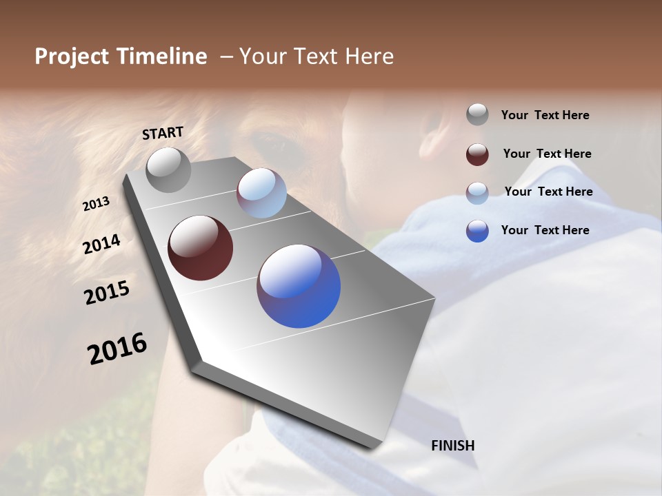 Caucasian Eye Fur PowerPoint Template