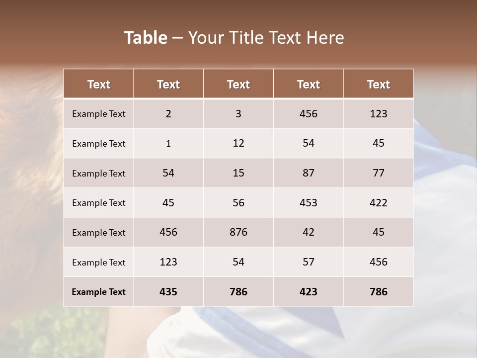 Caucasian Eye Fur PowerPoint Template