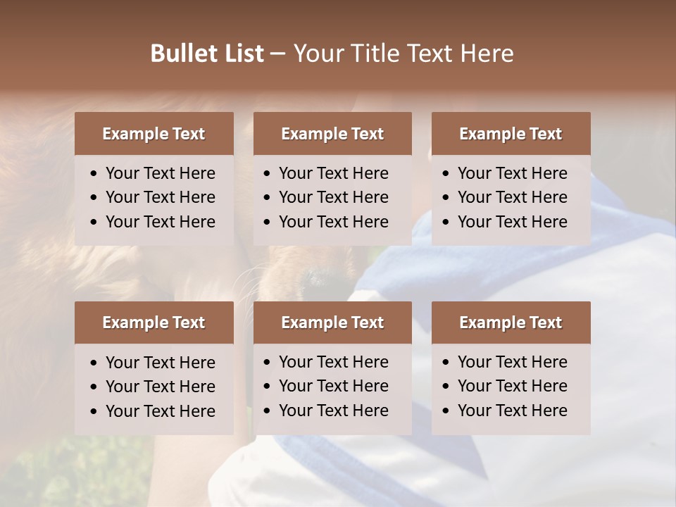 Caucasian Eye Fur PowerPoint Template