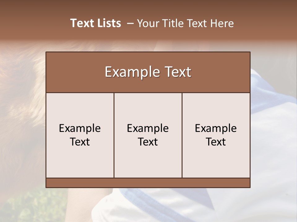 Caucasian Eye Fur PowerPoint Template