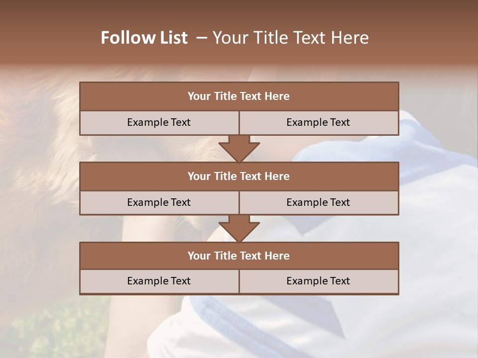 Caucasian Eye Fur PowerPoint Template