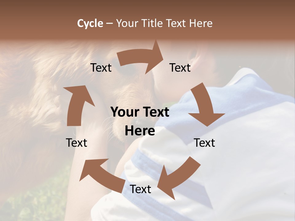 Caucasian Eye Fur PowerPoint Template