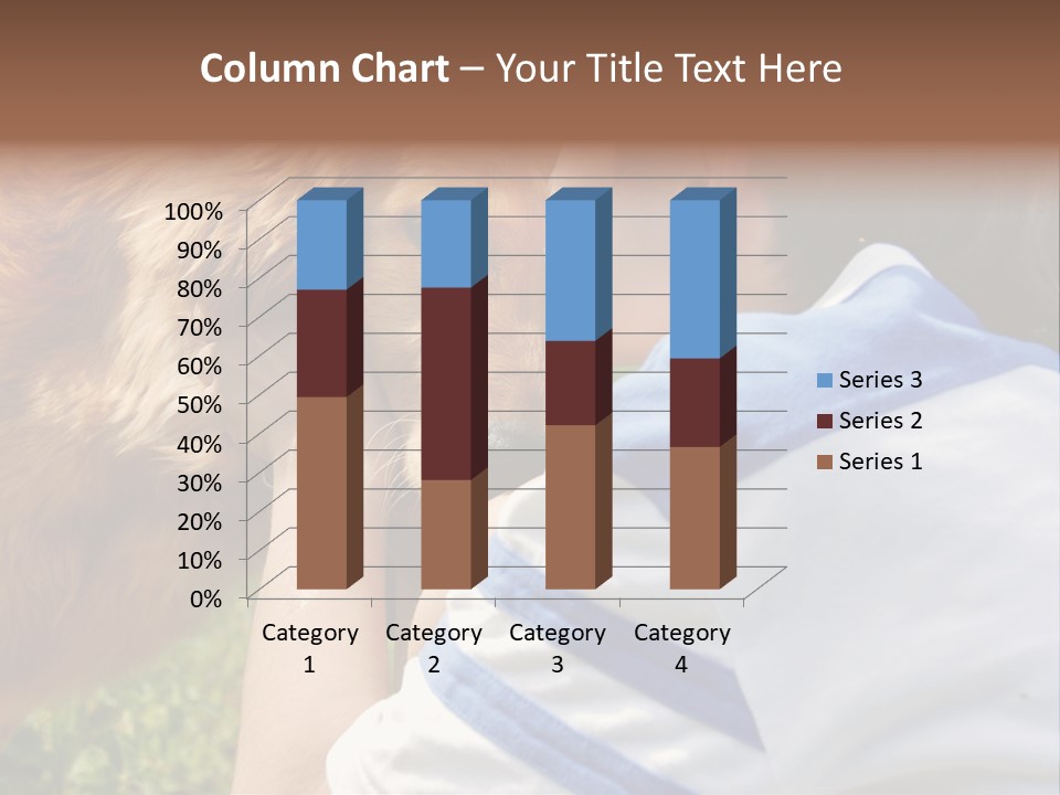Caucasian Eye Fur PowerPoint Template