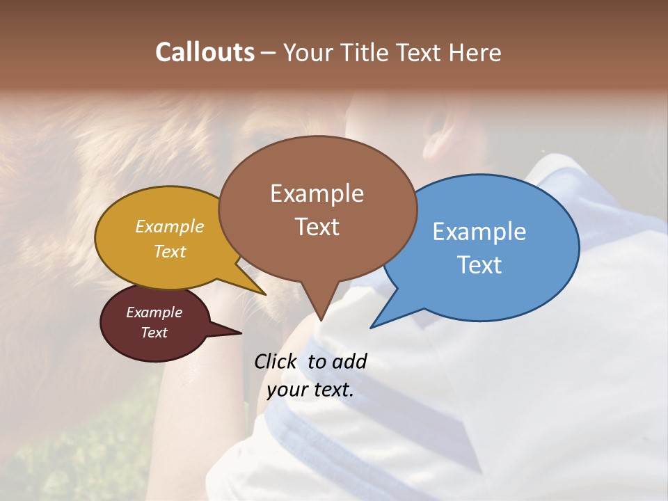 Caucasian Eye Fur PowerPoint Template