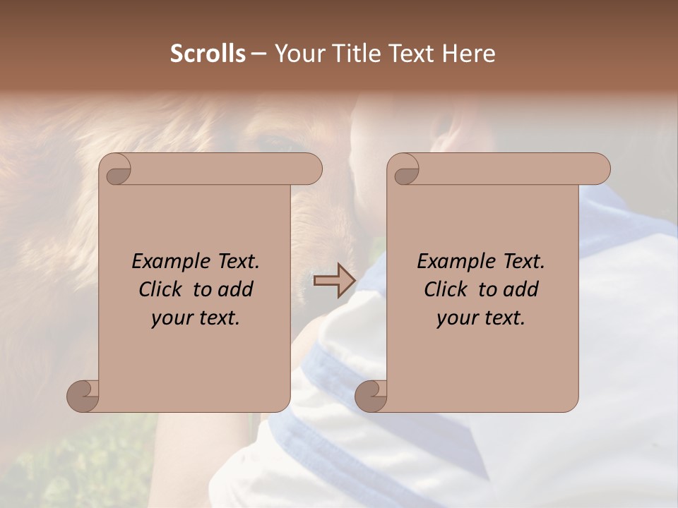 Caucasian Eye Fur PowerPoint Template