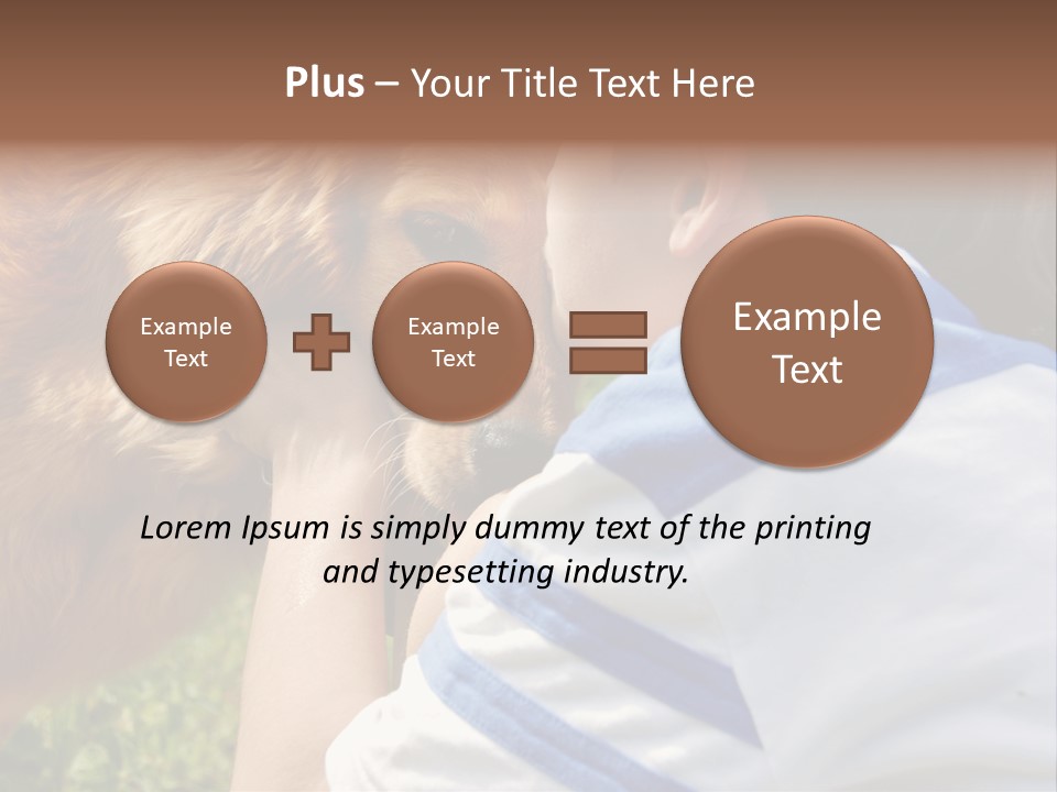 Caucasian Eye Fur PowerPoint Template