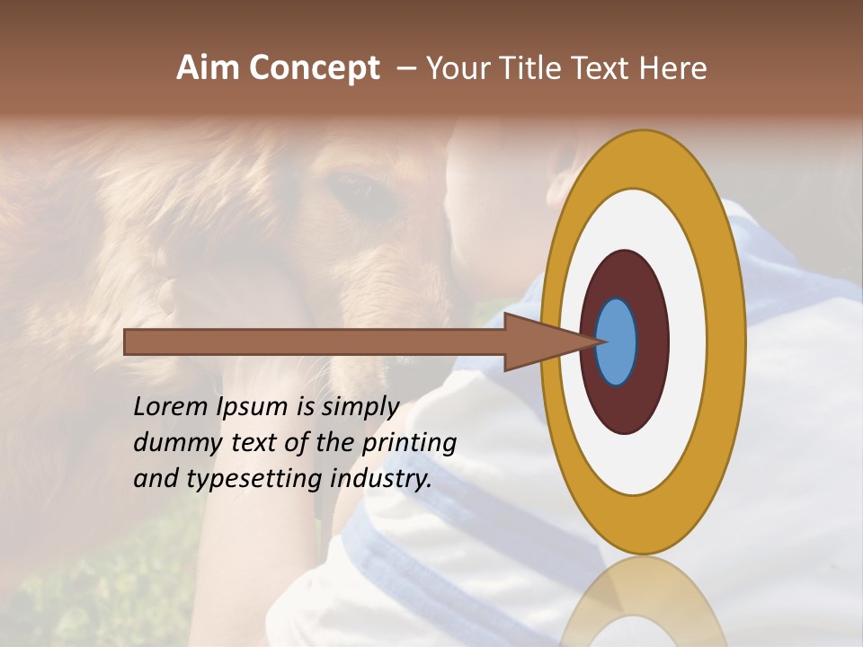 Caucasian Eye Fur PowerPoint Template