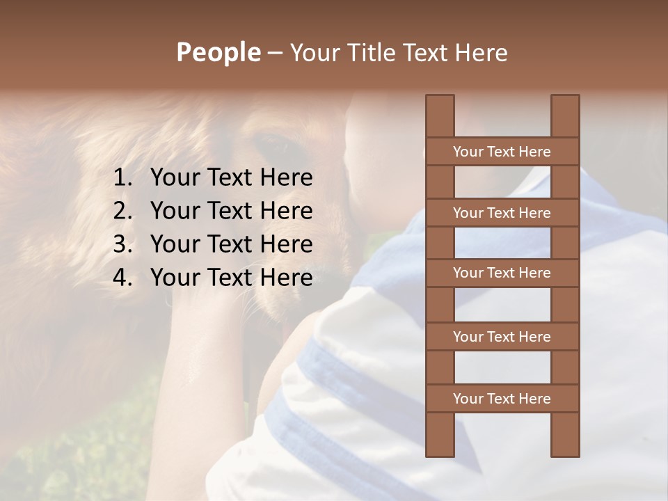 Caucasian Eye Fur PowerPoint Template