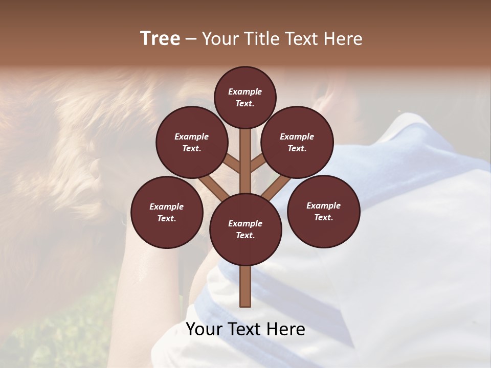 Caucasian Eye Fur PowerPoint Template