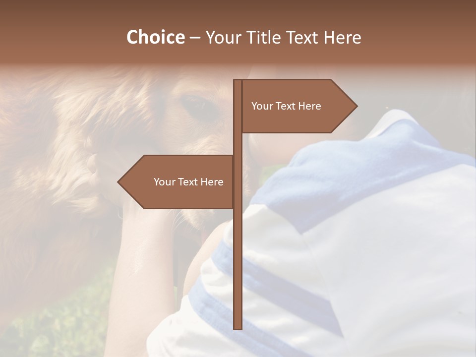 Caucasian Eye Fur PowerPoint Template