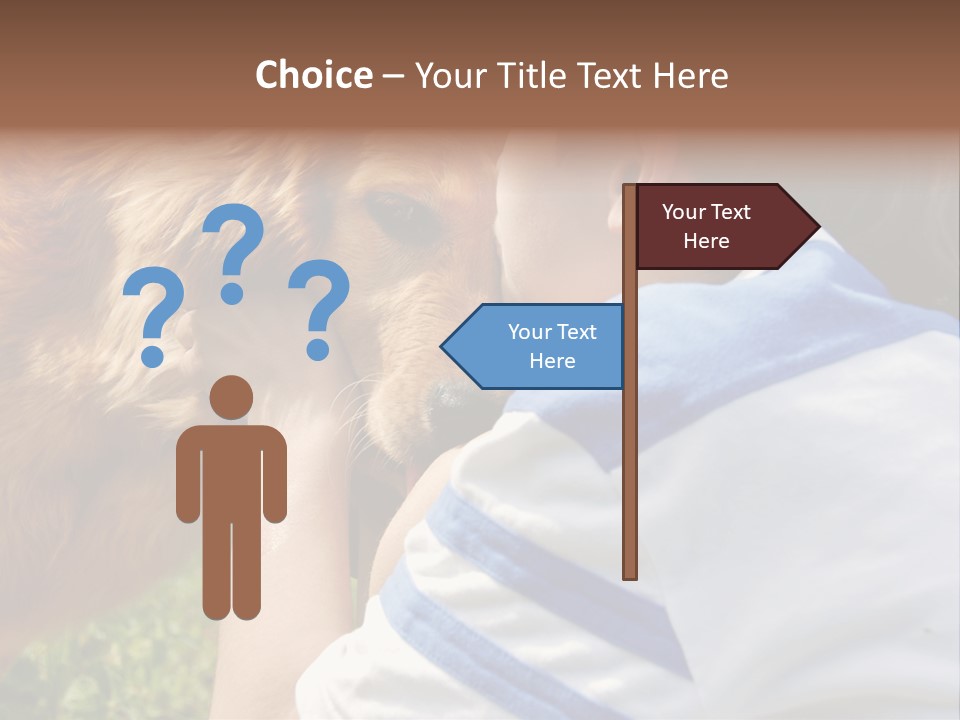 Caucasian Eye Fur PowerPoint Template