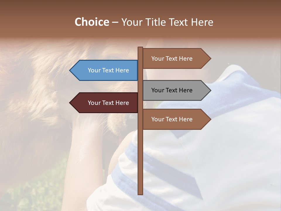 Caucasian Eye Fur PowerPoint Template