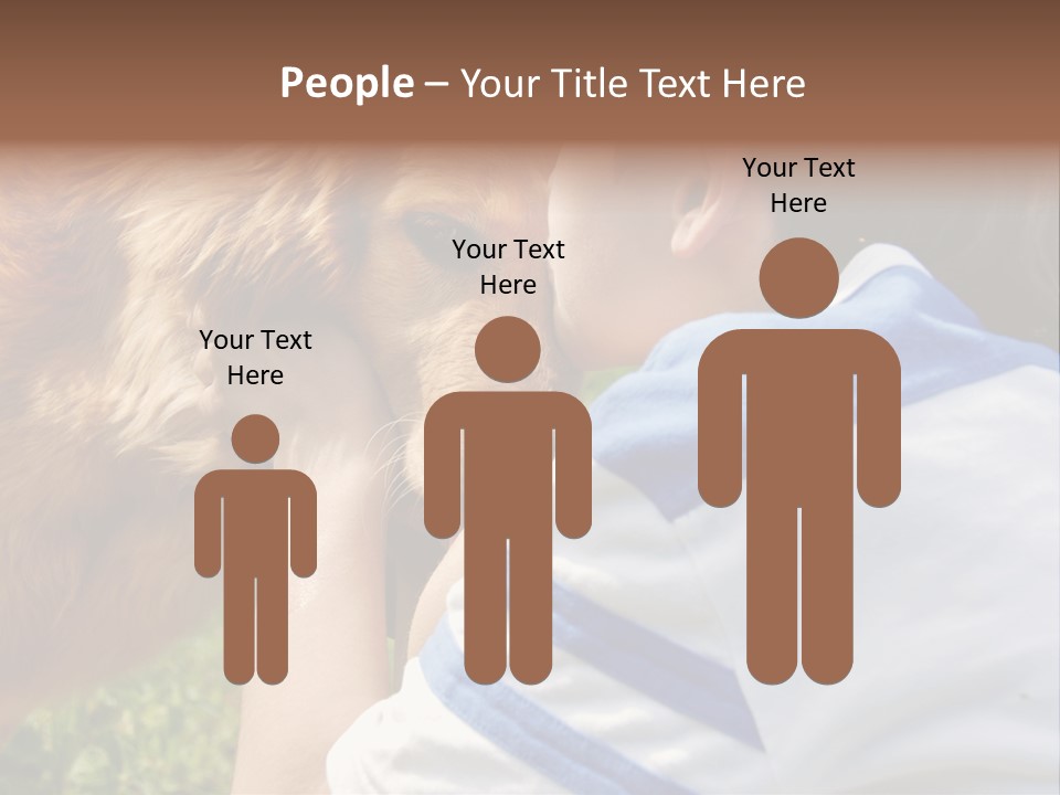 Caucasian Eye Fur PowerPoint Template