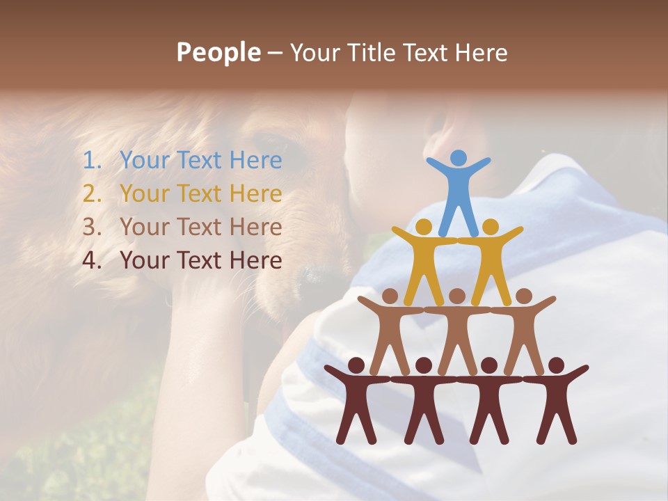 Caucasian Eye Fur PowerPoint Template