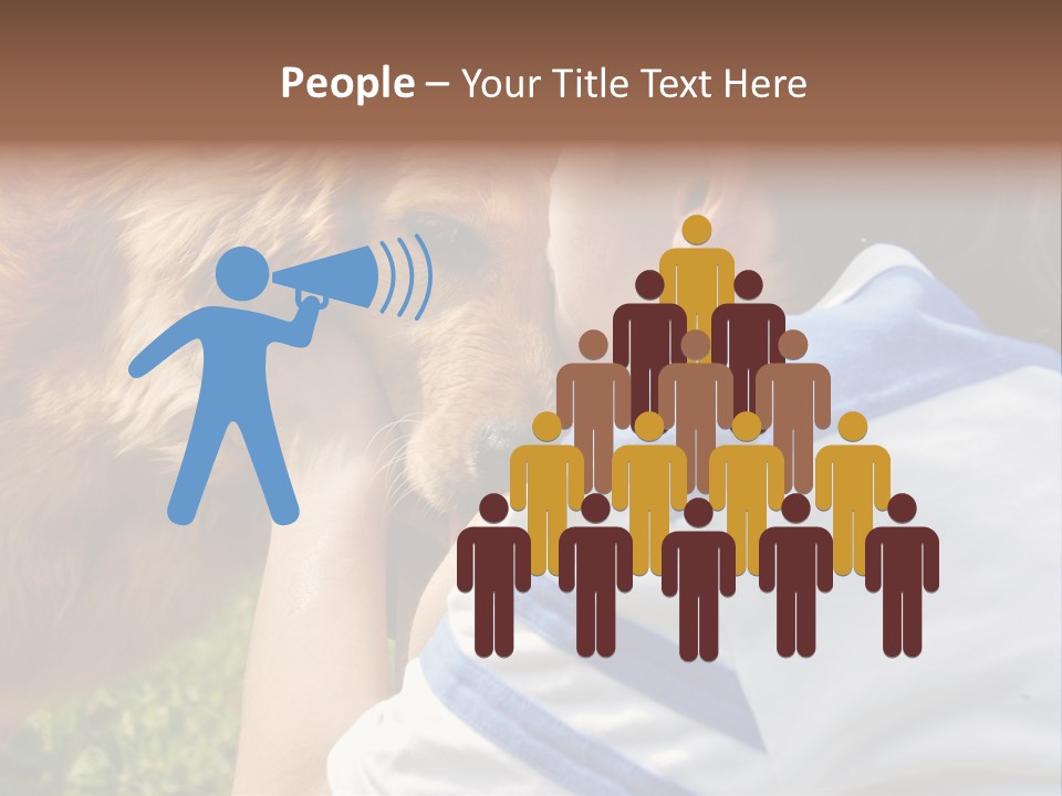 Caucasian Eye Fur PowerPoint Template