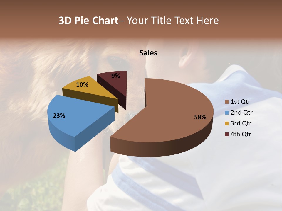 Caucasian Eye Fur PowerPoint Template