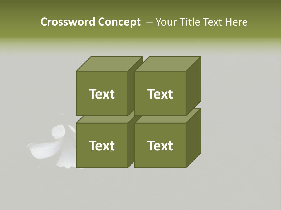 A White Flower Sitting On Top Of A Black Surface PowerPoint Template