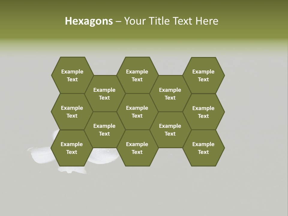 A White Flower Sitting On Top Of A Black Surface PowerPoint Template