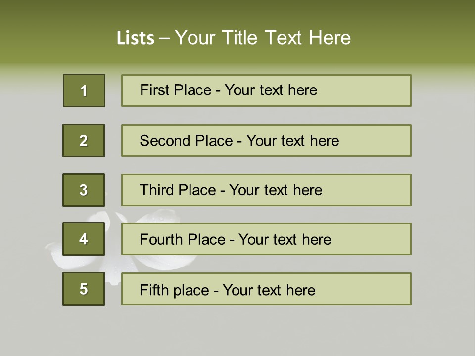 A White Flower Sitting On Top Of A Black Surface PowerPoint Template