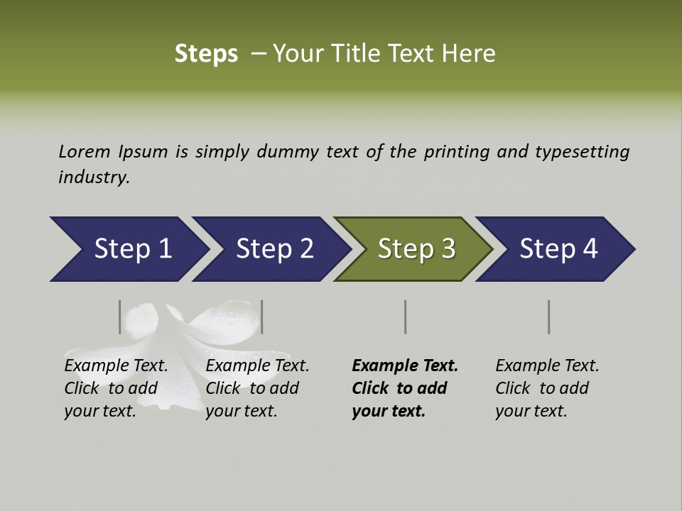 A White Flower Sitting On Top Of A Black Surface PowerPoint Template